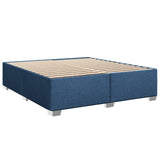 Bed frame without mattress blue 180x200 cm fabric