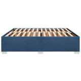 Bed frame without mattress blue 180x200 cm fabric