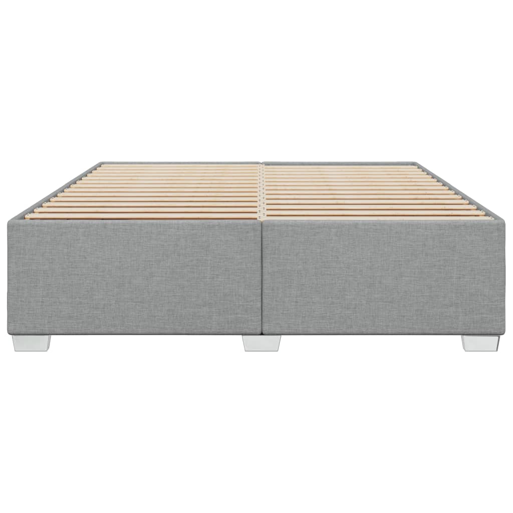 Cadre de lit sans matelas gris clair 200x200 cm tissu