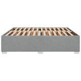 Cadre de lit sans matelas gris clair 200x200 cm tissu