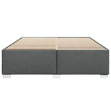 Bed frame without mattress dark gray 200x200 cm fabric