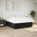 Cadre de lit sans matelas noir 200x200 cm tissu