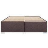 Cadre de lit sans matelas marron foncé 200x200 cm tissu