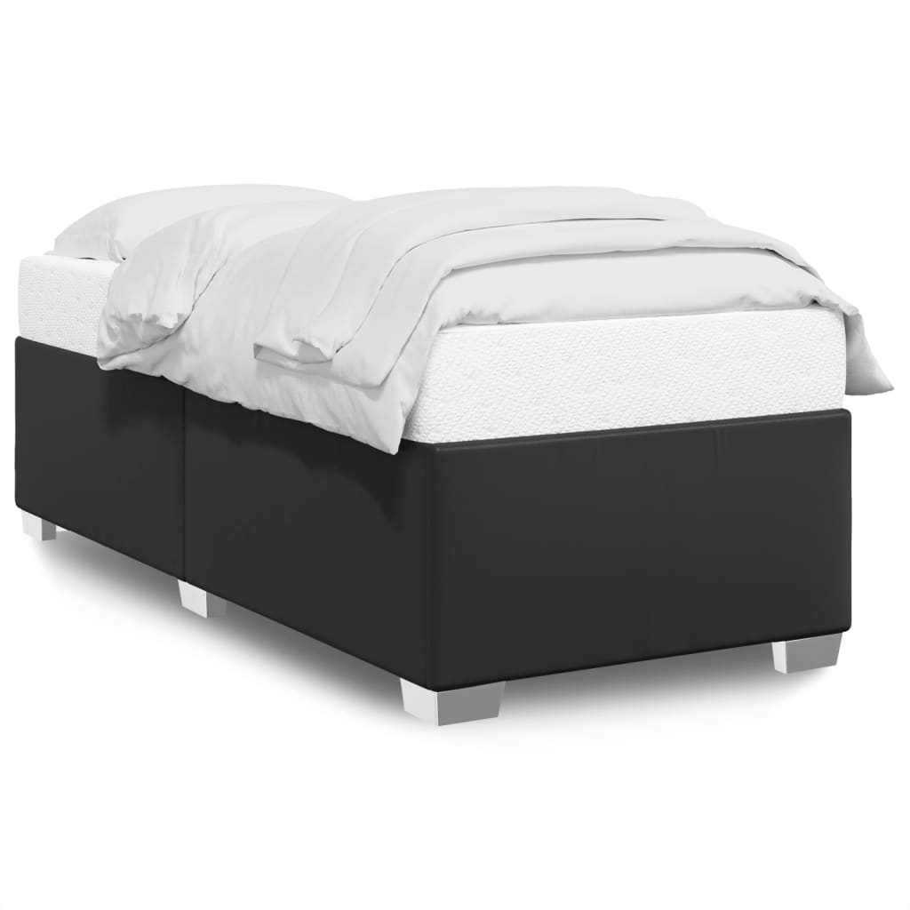 Cadre de lit sans matelas noir 80x200 cm similicuir