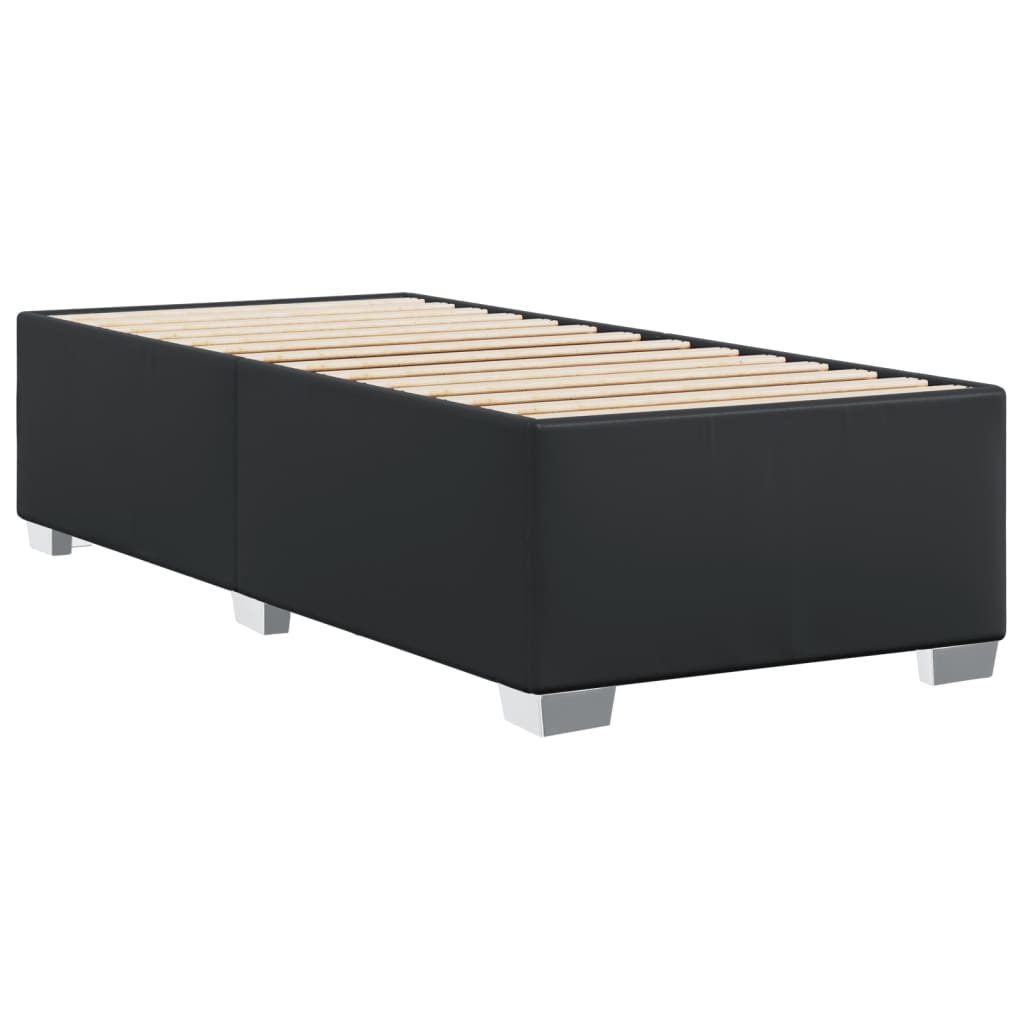 Cadre de lit sans matelas noir 80x200 cm similicuir