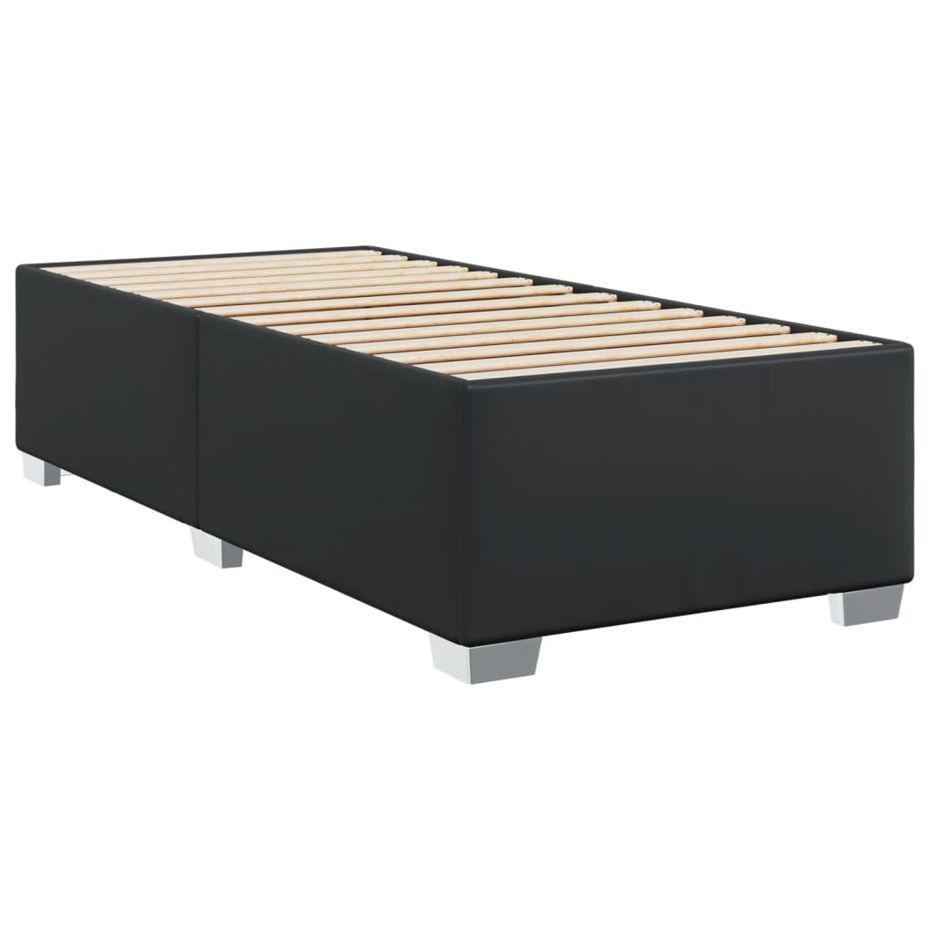 Cadre de lit sans matelas noir 90x200 cm similicuir