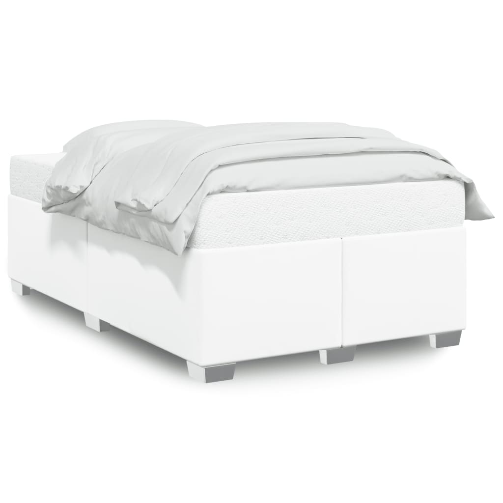 Cadre de lit sans matelas blanc 120x190 cm similicuir