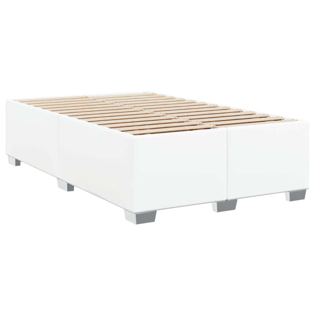 Cadre de lit sans matelas blanc 120x190 cm similicuir