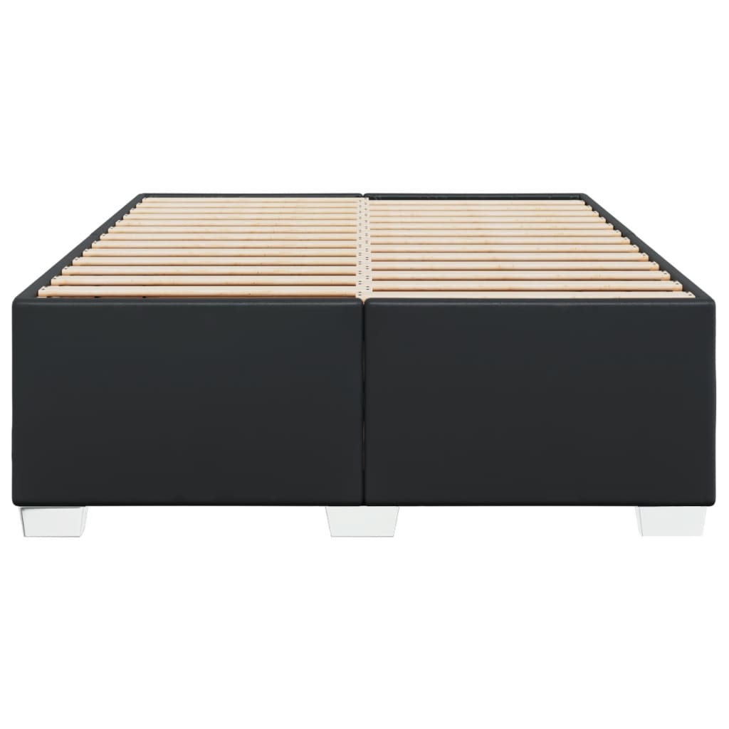 Cadre de lit sans matelas noir 140x190 cm similicuir