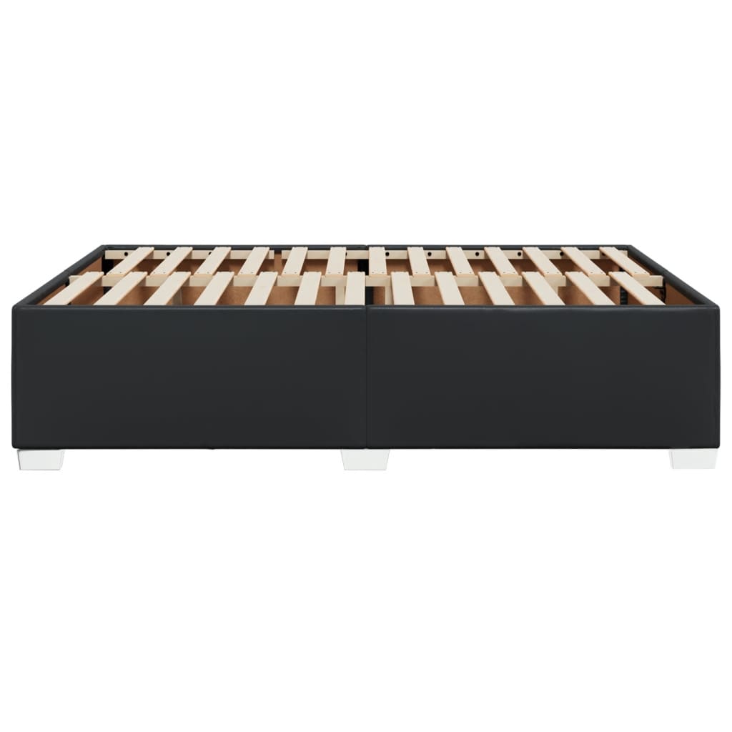 Cadre de lit sans matelas noir 140x190 cm similicuir