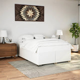 Cadre de lit sans matelas blanc 140x190 cm similicuir