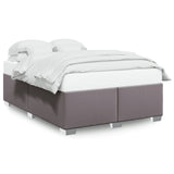 Cadre de lit sans matelas gris 140x190 cm similicuir