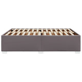 Cadre de lit sans matelas gris 140x190 cm similicuir