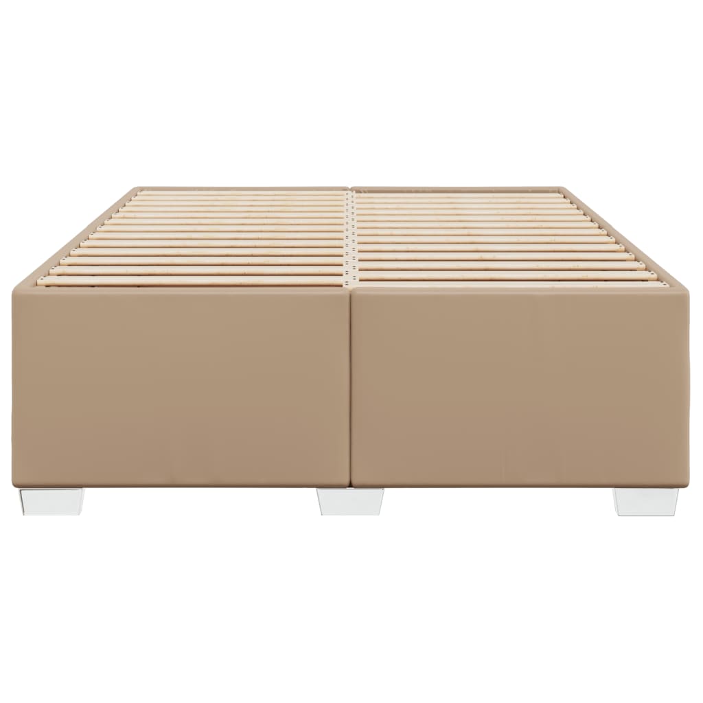 Cadre de lit sans matelas cappuccino 140x190 cm similicuir