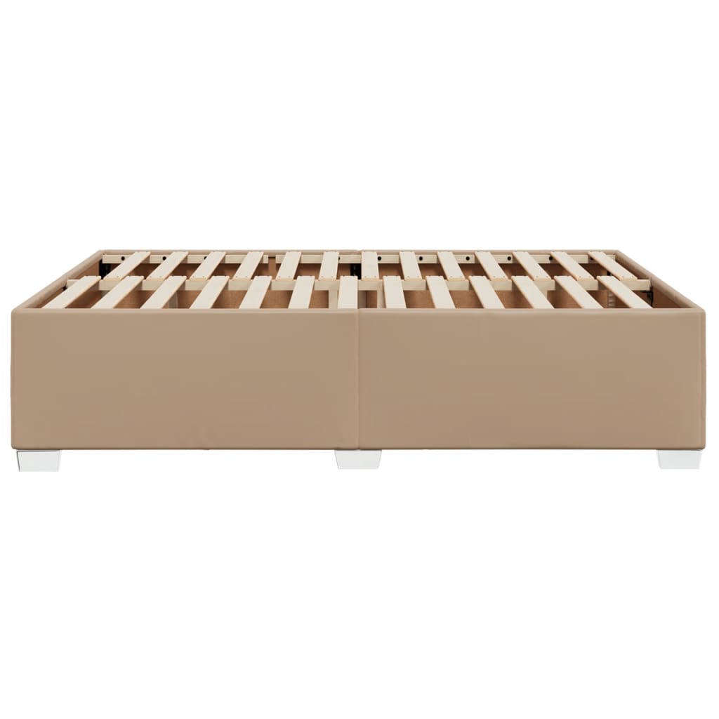 Cadre de lit sans matelas cappuccino 140x190 cm similicuir