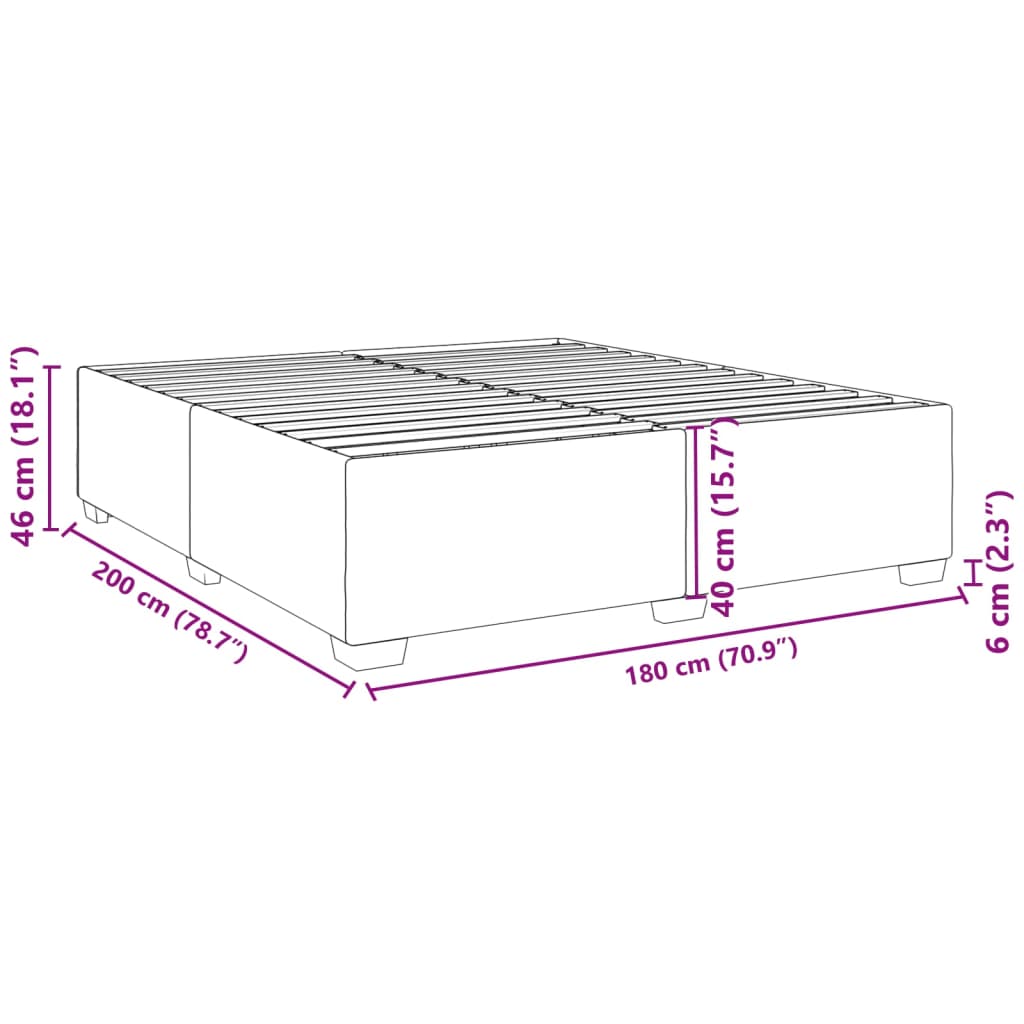 Cadre de lit sans matelas blanc 180x200 cm similicuir