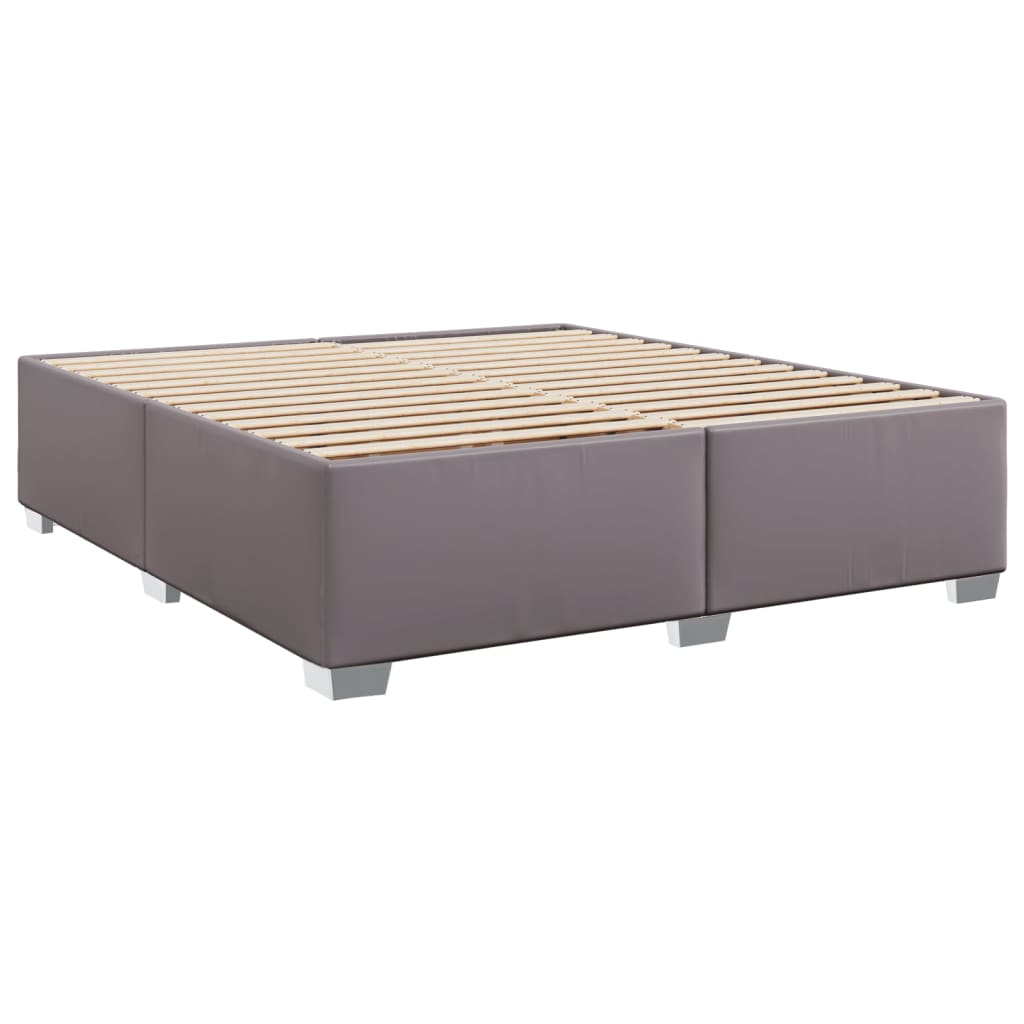 Cadre de lit sans matelas gris 180x200 cm similicuir