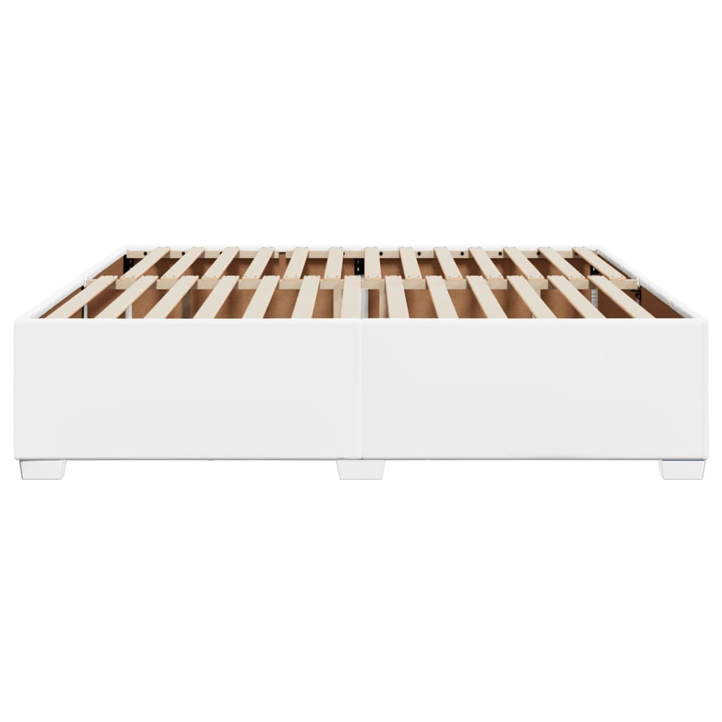 Cadre de lit sans matelas blanc 200x200 cm similicuir