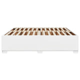 Cadre de lit sans matelas blanc 200x200 cm similicuir