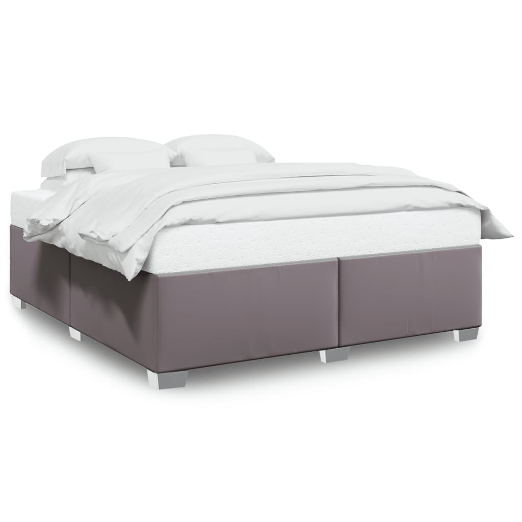 Cadre de lit sans matelas gris 200x200 cm similicuir