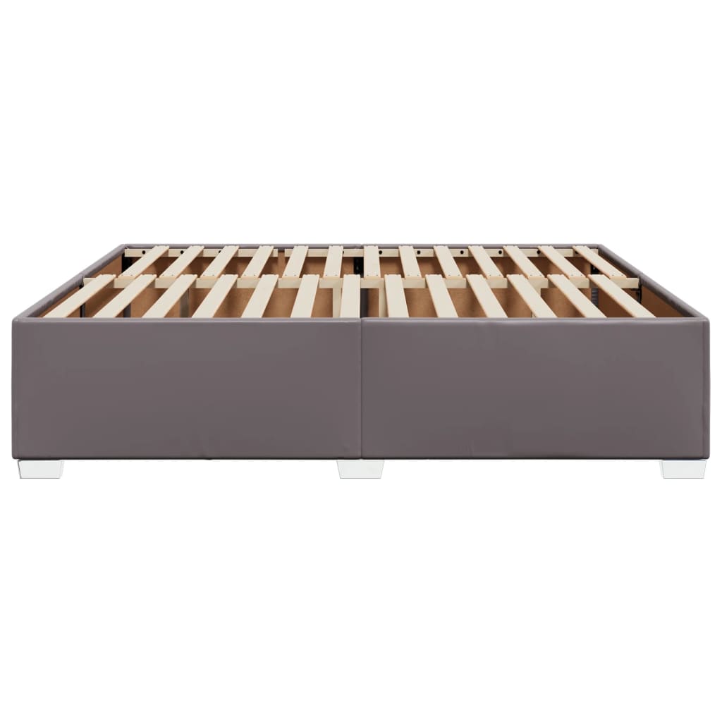 Cadre de lit sans matelas gris 200x200 cm similicuir