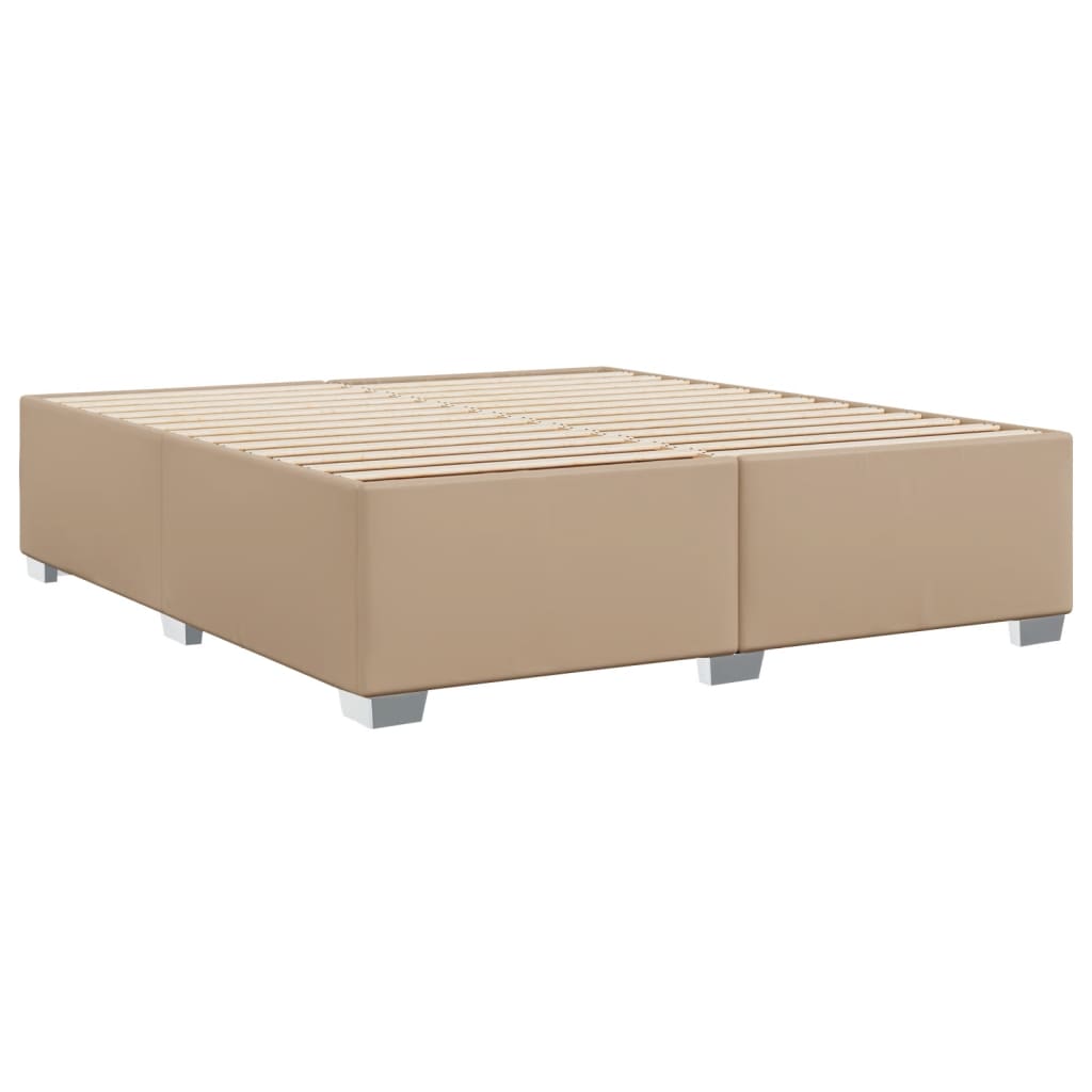 Cadre de lit sans matelas cappuccino 200x200 cm similicuir