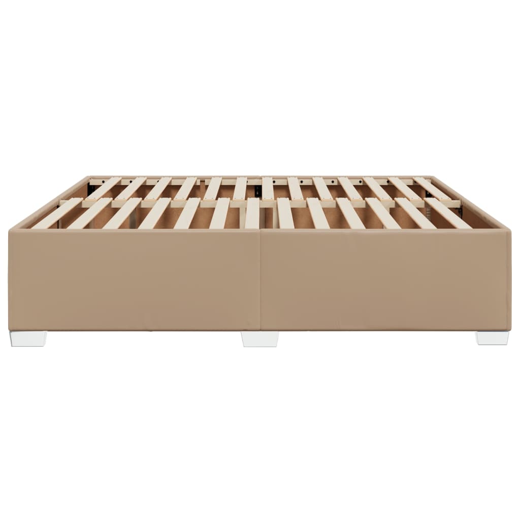 Cadre de lit sans matelas cappuccino 200x200 cm similicuir