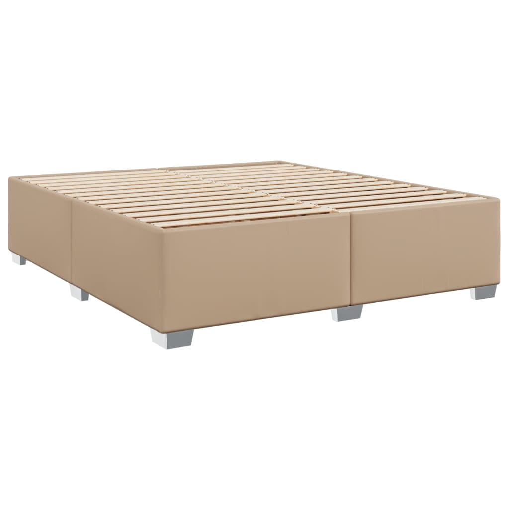 Cadre de lit sans matelas cappuccino 200x200 cm similicuir