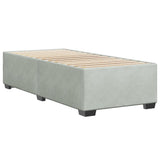 Cadre de lit sans matelas gris clair 80x200 cm velours