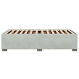 Cadre de lit sans matelas gris clair 80x200 cm velours