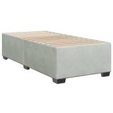 Cadre de lit sans matelas gris clair 80x200 cm velours