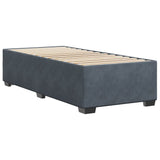 Cadre de lit sans matelas gris foncé 80x200 cm velours