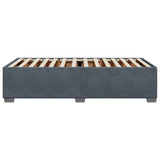 Cadre de lit sans matelas gris foncé 80x200 cm velours