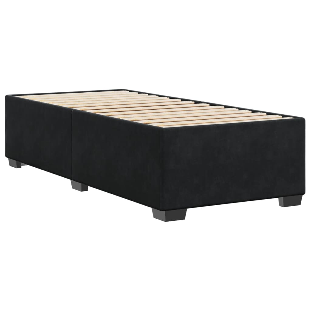 Cadre de lit sans matelas noir 80x200 cm velours