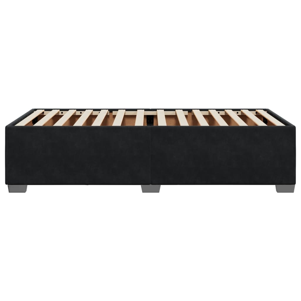 Cadre de lit sans matelas noir 80x200 cm velours