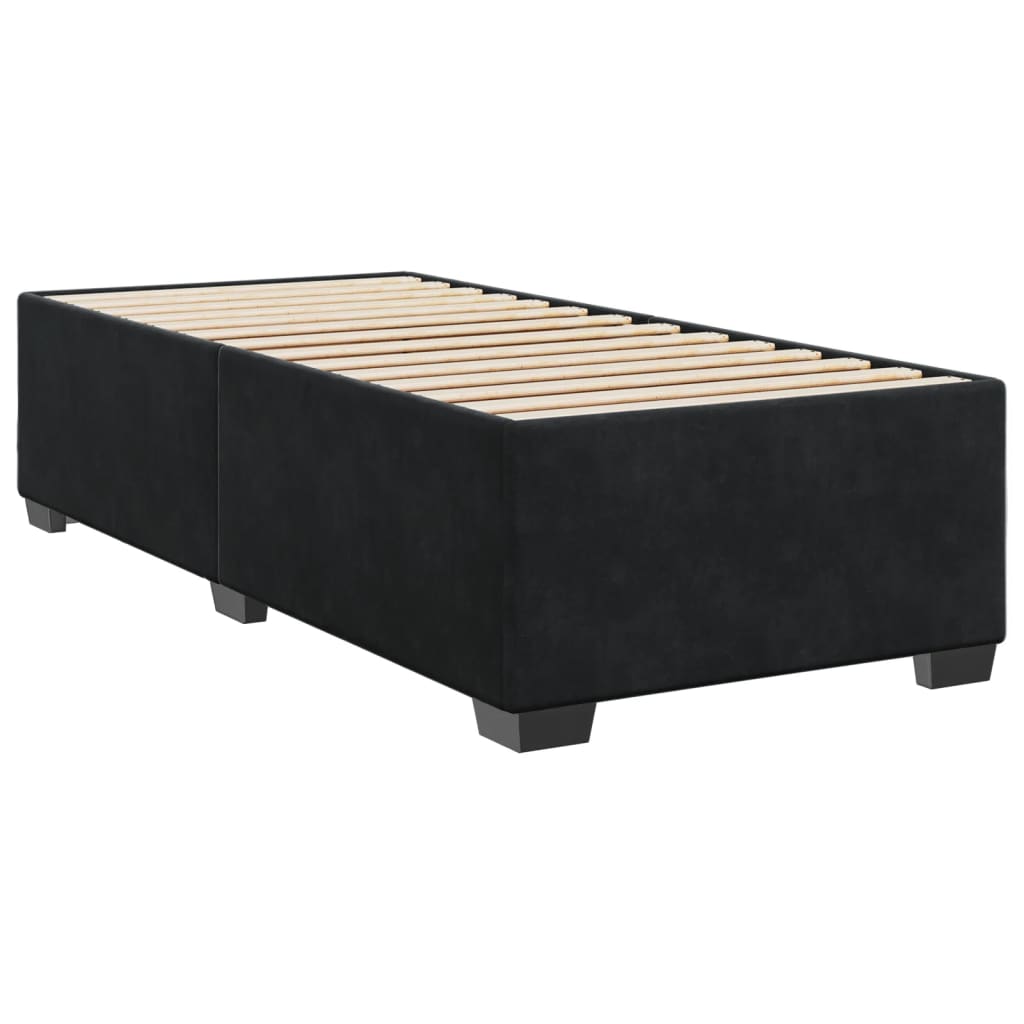 Cadre de lit sans matelas noir 80x200 cm velours