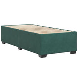 Cadre de lit sans matelas vert foncé 80x200 cm velours