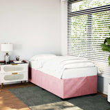 Cadre de lit sans matelas rose 80x200 cm velours