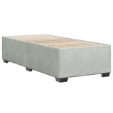 Cadre de lit sans matelas gris clair 90x190 cm velours