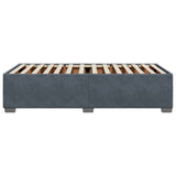 Cadre de lit sans matelas gris foncé 90x190 cm velours