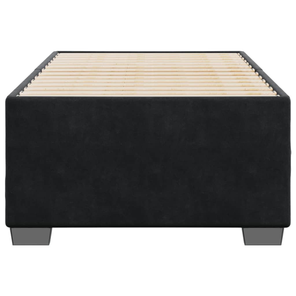 Cadre de lit sans matelas noir 90x190 cm velours