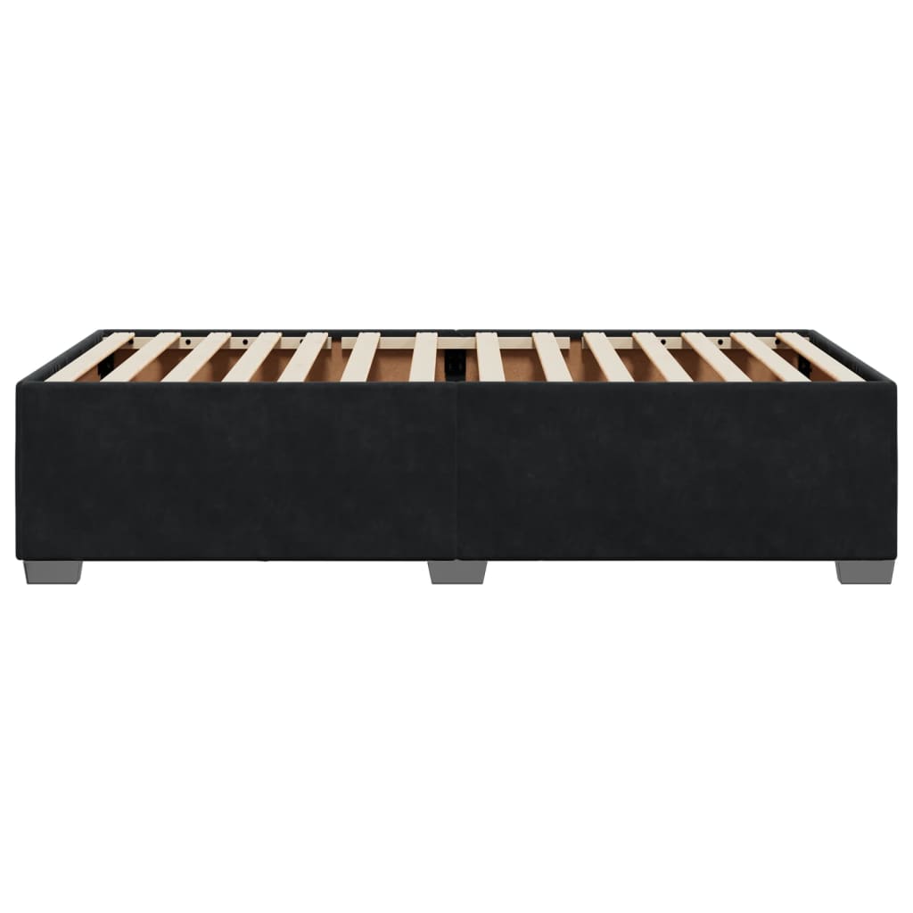 Cadre de lit sans matelas noir 90x190 cm velours