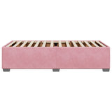 Cadre de lit sans matelas rose 90x190 cm velours