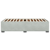 Cadre de lit sans matelas gris clair 90x200 cm velours