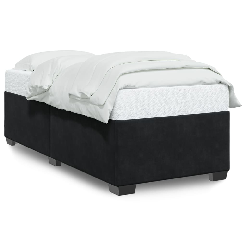 Cadre de lit sans matelas noir 90x200 cm velours