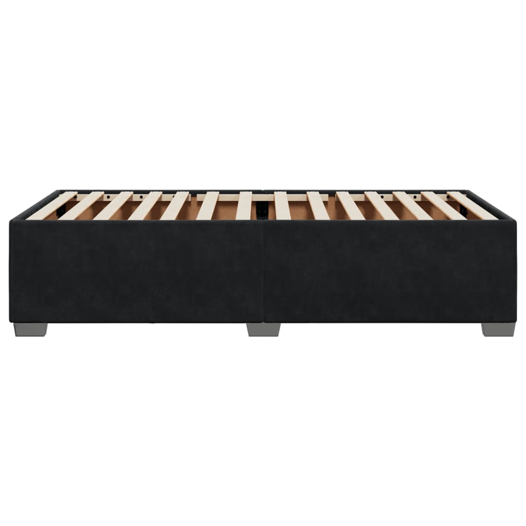 Cadre de lit sans matelas noir 90x200 cm velours