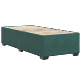 Cadre de lit sans matelas vert foncé 90x200 cm velours