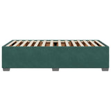 Cadre de lit sans matelas vert foncé 90x200 cm velours