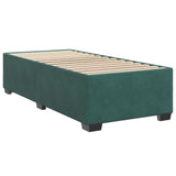 Cadre de lit sans matelas vert foncé 90x200 cm velours