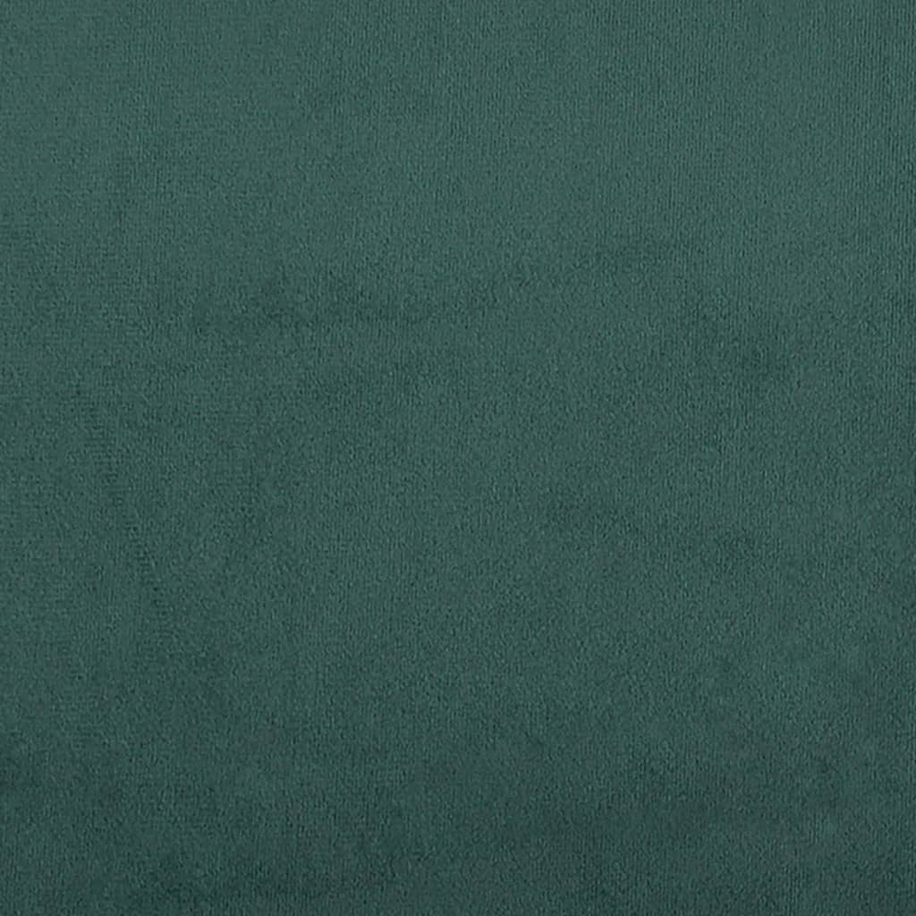 Cadre de lit sans matelas vert foncé 90x200 cm velours